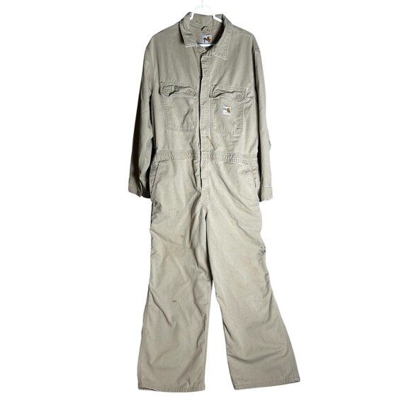 Carhartt Other - Carhartt FR Men's Khaki/Tan Size 44 Short Coveralls RN# 14806
